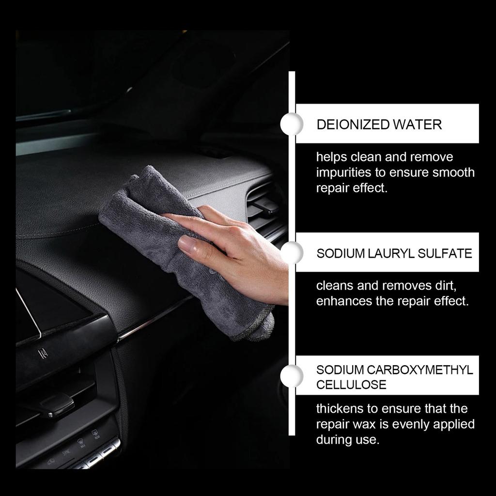 Car Dashboard Restorer 100g/3.53oz Scratch Repair Paste Universal Car Interior Scratch Remover with Sponge Polishing Wax