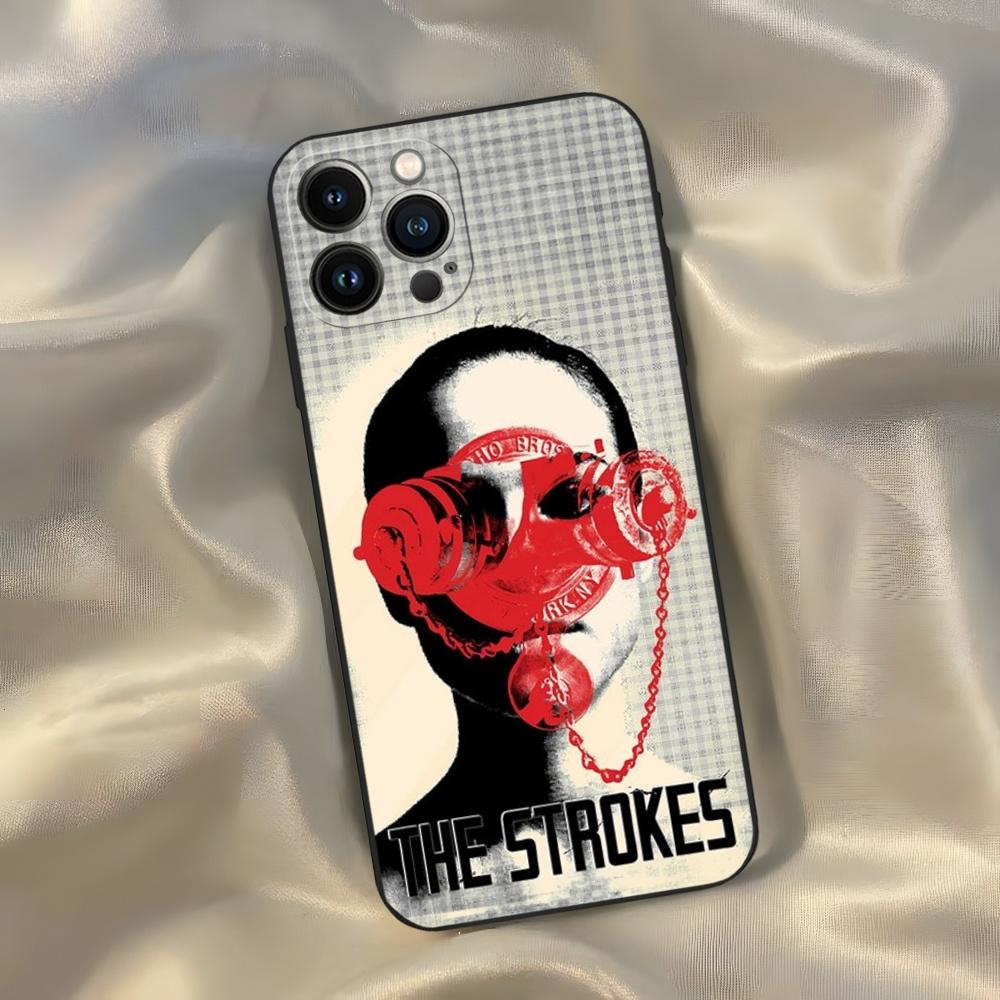 The Strokes Phone Case for Iphone 16 15 14 13 12 11 Pro Max Xr X Xs Mini 8 Plus SE 2022 Black Soft Silicone Cover