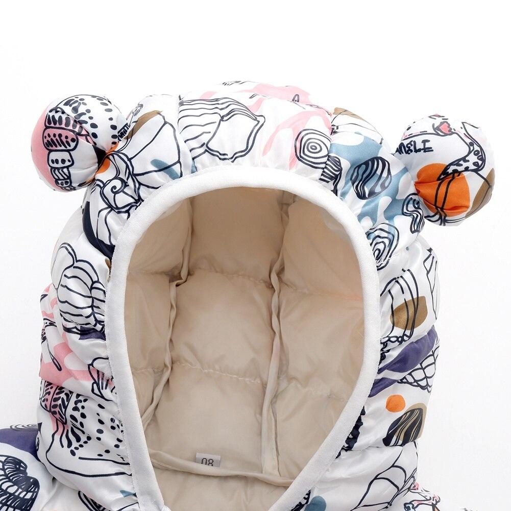 Маленькие зимние пуховики с принтами динозавров для мальчиков и девочек