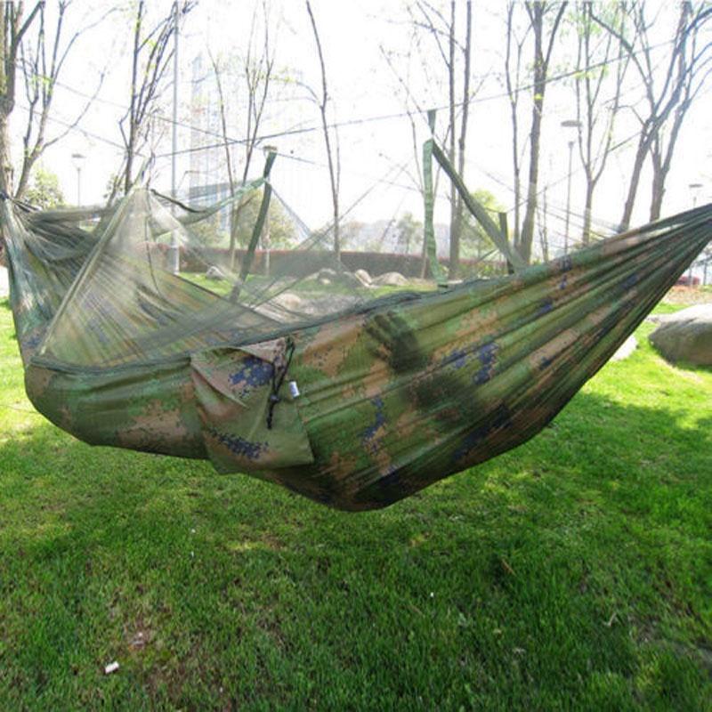 Spacious Double Person Hanging Hammock Bed With Anti-mosquito Net For Camping