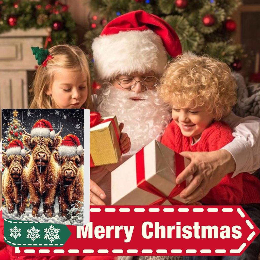 Домашний декор 2024 Праздничный адвент-календарь Адвент-календарь Коллекционный 2D-набор забавных животных Памятный коллекционный домашний декор