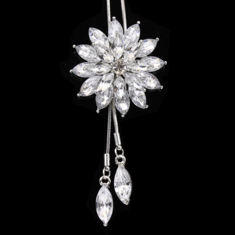 Snowflake tassel long sweater chain women's tide simple and versatile fashion temperament accessories pendant