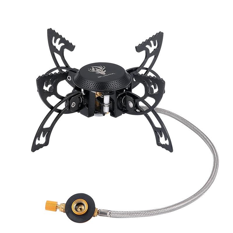Portable Mini Card Stove Outdoor Camping Equipment Foldable Gas Stove Burner UFO Spider Split Design Butane Fuel Compatible