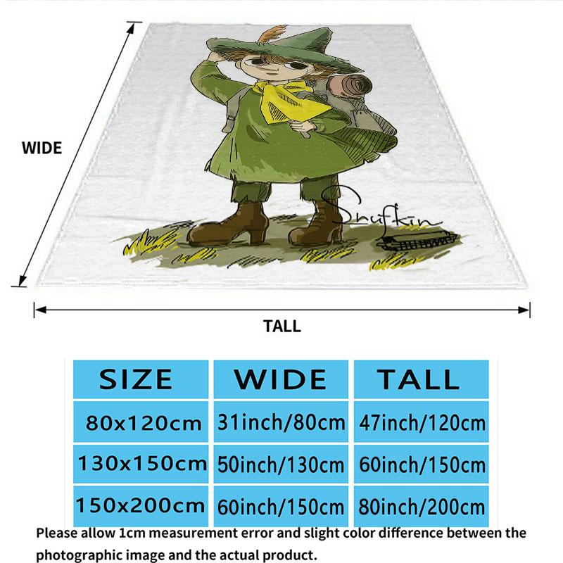 1PC Snufkin Blanket, High quality Comfortable for All Seasons, Home Decor, Warmth and Comfort