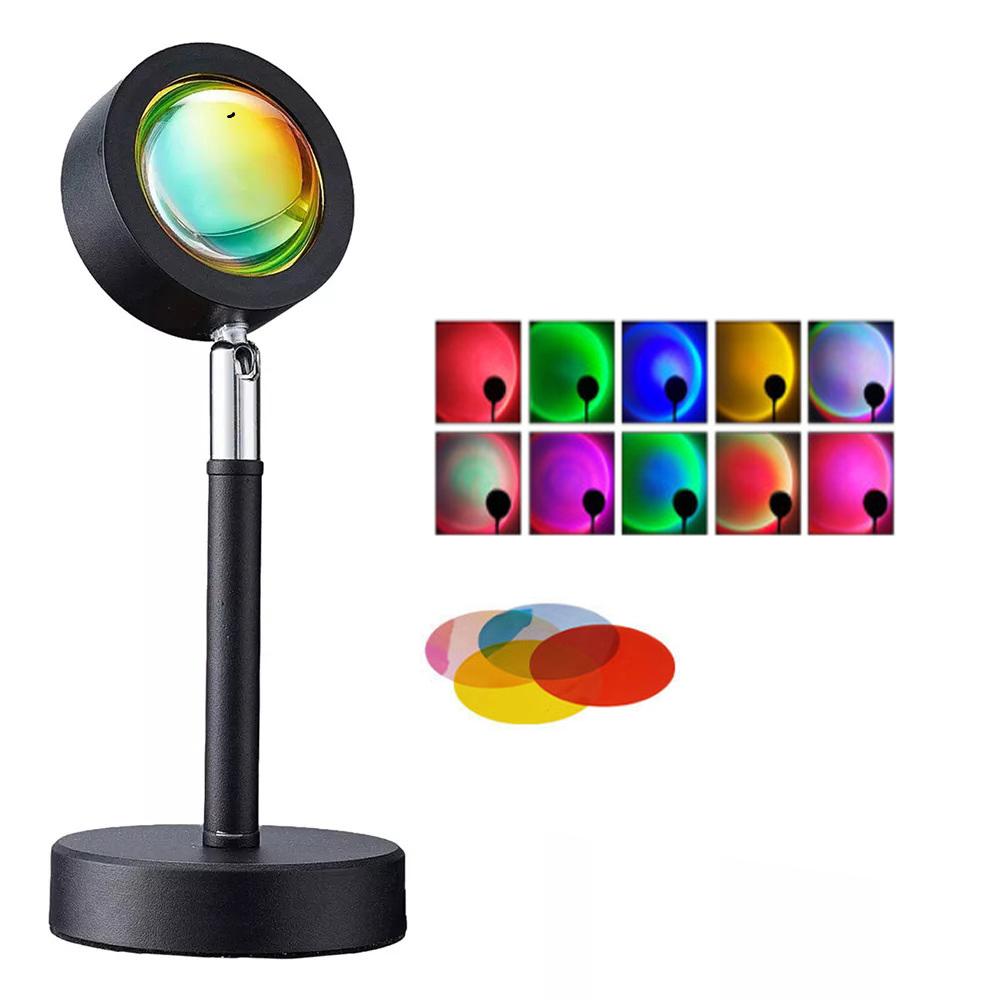 16 цветов RGB фотография закат лампа светодиодный USB проектор ночник пульт дистанционного управления неон спальня домашний кофейный магазин настенное украшение подарок