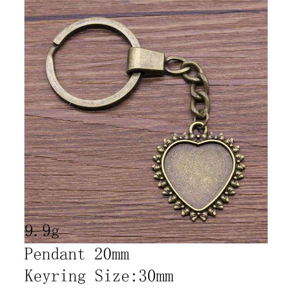 Брелки для ключей на выпускной Пара Сердце Эллиптический стеклянный кабошон База Подставка Брелки Дешевые Милые Вещи Брелок в виде самолета
