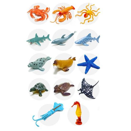 Casby Nature Soft Sea Creature Figures 14 Types, 1 Set, Popular Toys In Korea