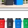 Swing Lid Sorting Trash Can