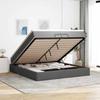 Maison Exclusive - Cadre De Lit Ottoman Avec Matelas Gris Foncé 200x200cm Tissu