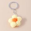 Aihua Hot New Handmade Knitted Keychain Keyring For Women Girl Cute Crocheted Flower Pendants Car Key Ring Handbag Charms Gifts