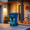 PVC Scary Patterns for Patio Halloween Wall Stickers Trash Can Decal Stickers, Spooky Skull Ghost Horror Weather Resistant Bin Wraps Holiday