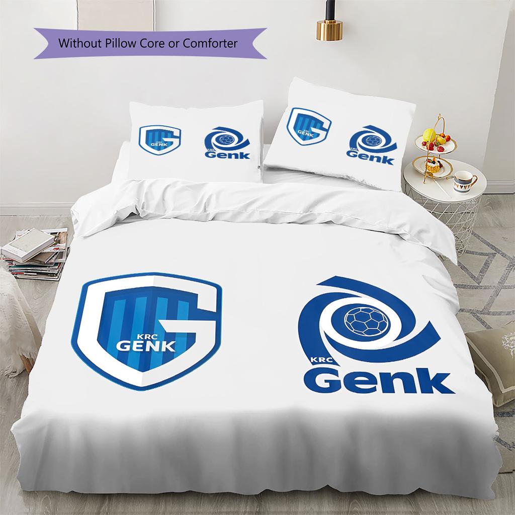 Koninklijke Racing Club Genk Pattern Bedding Home Decoration Birthday Gift ( 1 duvet cover + 2 pillowcase, without core),fan merchandise.