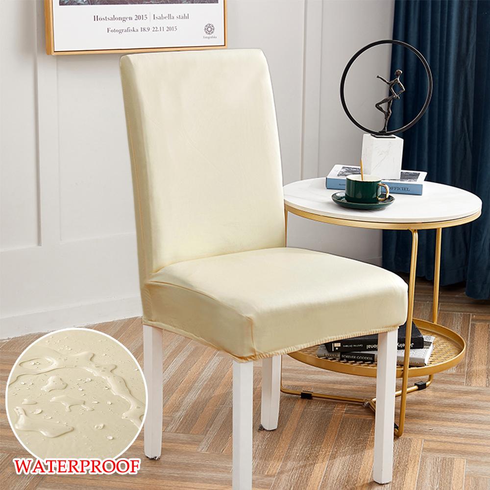 1 шт. Чехол на обеденный стул из искусственной кожи, водонепроницаемые чехлы на стулья для обеденной комнаты, офиса, банкета, дома, домашний декор
