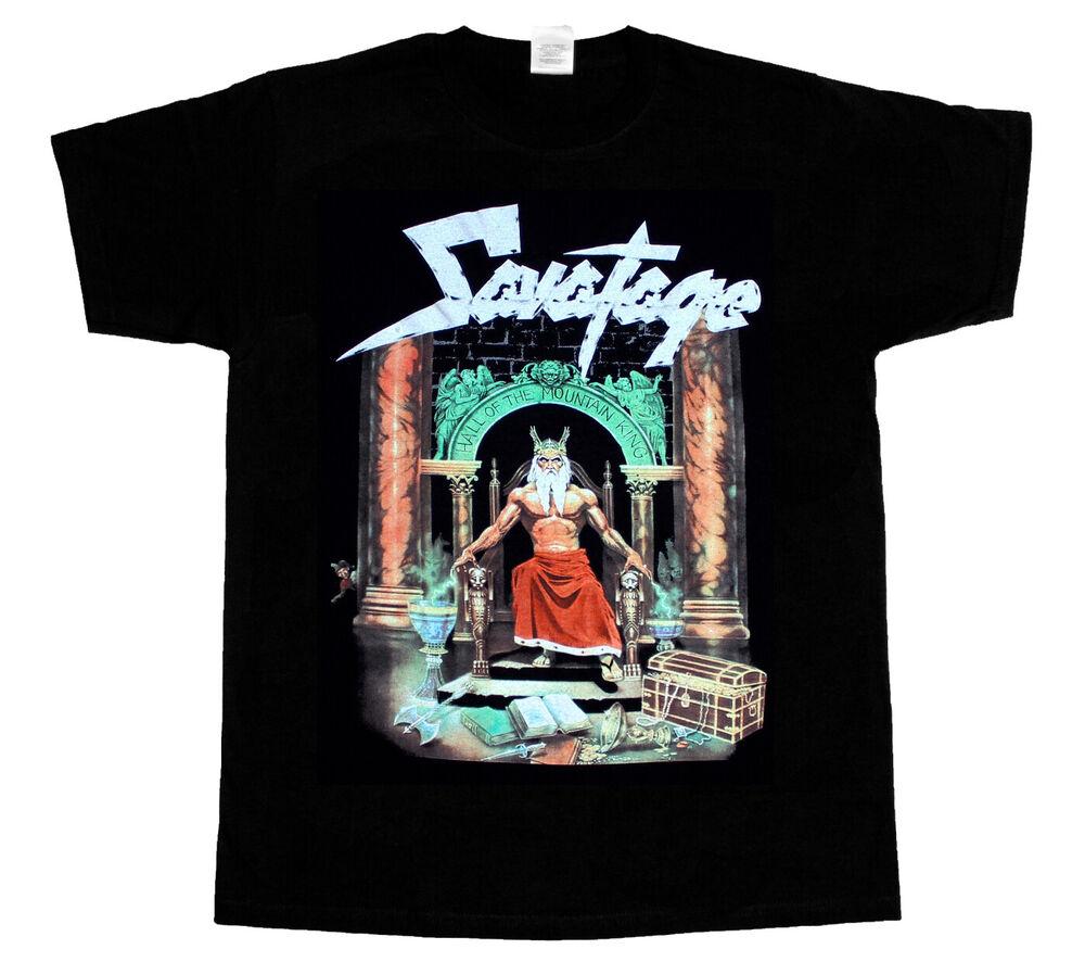 1987 Savatage Hall Of The Mountain King Shorts Черная футболка унисекс с длинными рукавами