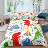 Cute Cartoon Dinosaur Duvet Cover For Boy Girl 2/3Pcs Kawaii Animal Dinosaur Print Bedding Set Twin Queen Microfiber Quilt Cover