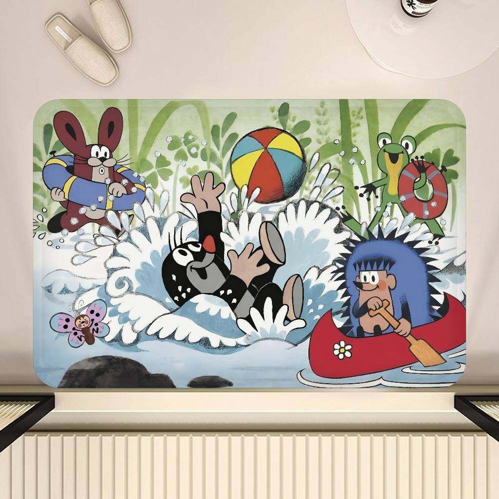 M-Mole K-Krtek Cartoon Door Mat Washable Non-Slip Living Room Sofa Chairs Area Mat Kitchen Doormat Area Rug
