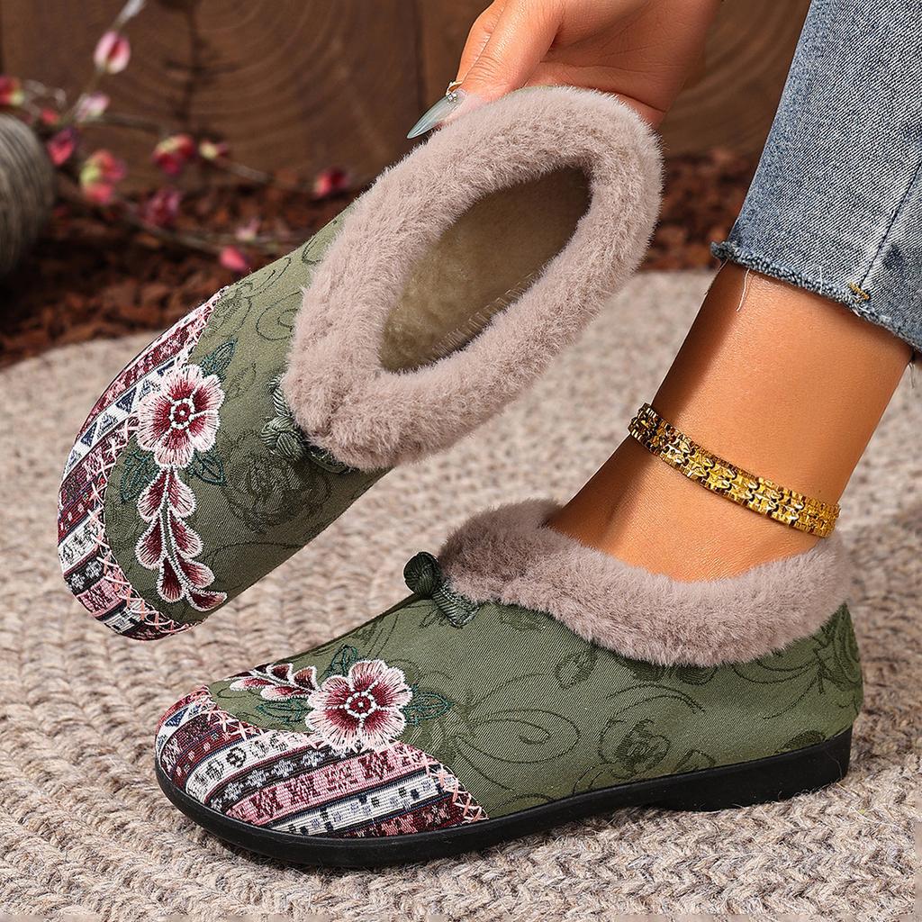 Old Beijing Cloth Shoes Cotton Shoes Embroidered Bag Heel Middle and Old Mao Mao Shoes Warm and Comfortable Soft-soled Mother Cotton Shoes
