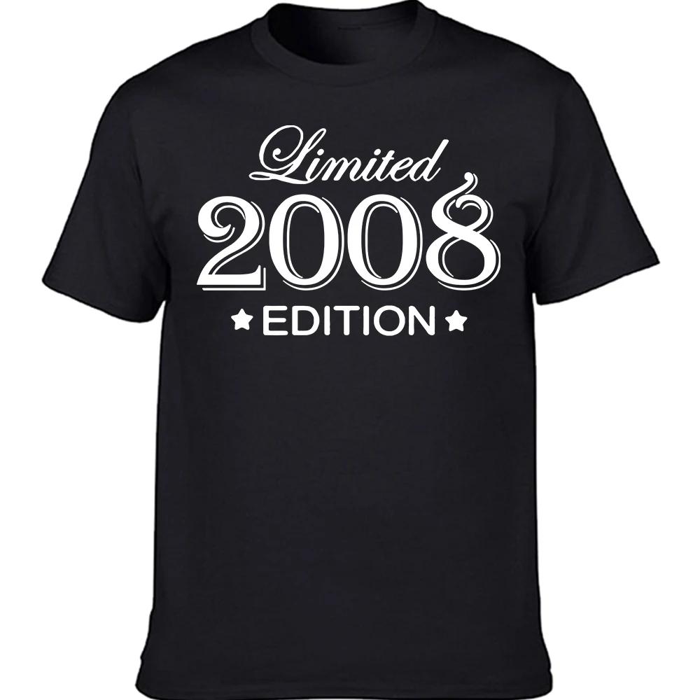 Funny Summer Style Limited Edition 2008 T Shirts Funny Birthday Short Sleeve O Neck Cotton Made In 2008 T-shirt Tops Unisex