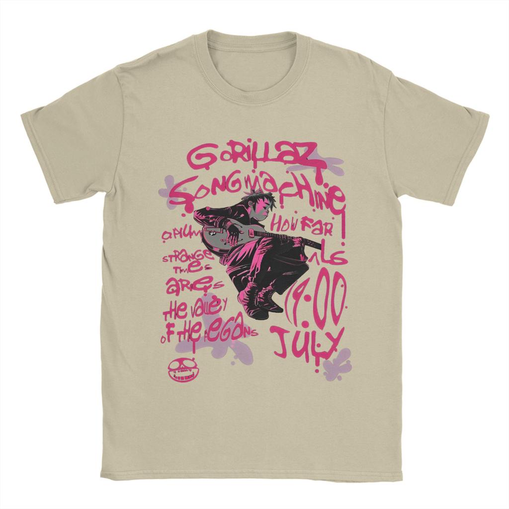 Music Band Gorillaz Punk Rock T-Shirt Summer  Harajuku T Shirts Men Cotton Round Neck Plus Size 5XL Tees Short-Sleeve Tshirt