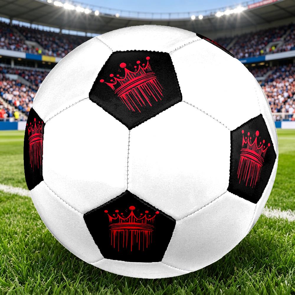 1pc Crown Symbol Soccer Ball Size 5 Football Machine Sewn Indoor/Outdoor Universal Football Q68