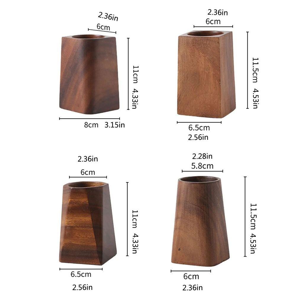 Вместительная подставка для ручек из орехового дерева, винтажный настольный органайзер, горшок для хранения, пенал, дом