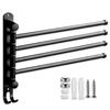 Полотенце Nicheez Towel Swing Wall Space Towel Stainless поставляется с 4 вешалками, стойкой, рычагом, вращающимся, подвешивающим, крючком, для экономии, сушки, для ванной комнаты, кухни,