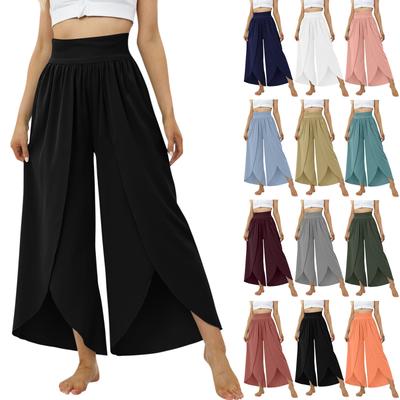 Женские однотонные повседневные брюки с эластичной резинкой на талии, облегающие спортивные женские брюки