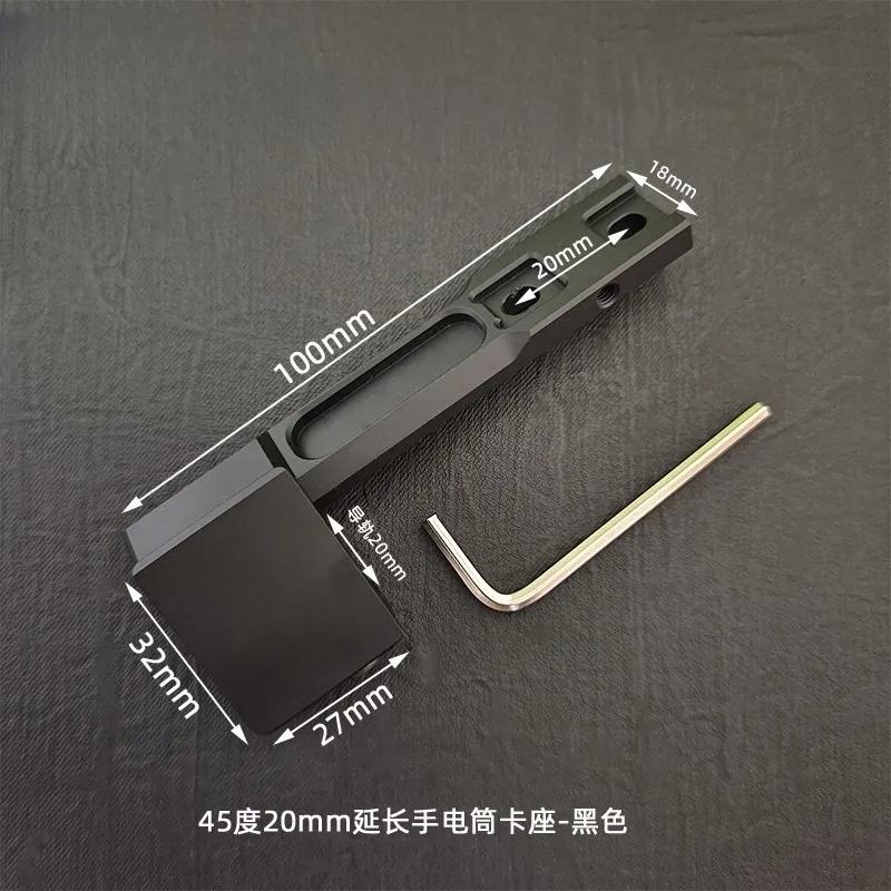 Airsoft Tactical Metal Offset Scout Light Mount for M300 M600 V2 Flashlight Mount Fit 20mm/M-system Rail Hunting Accessory2