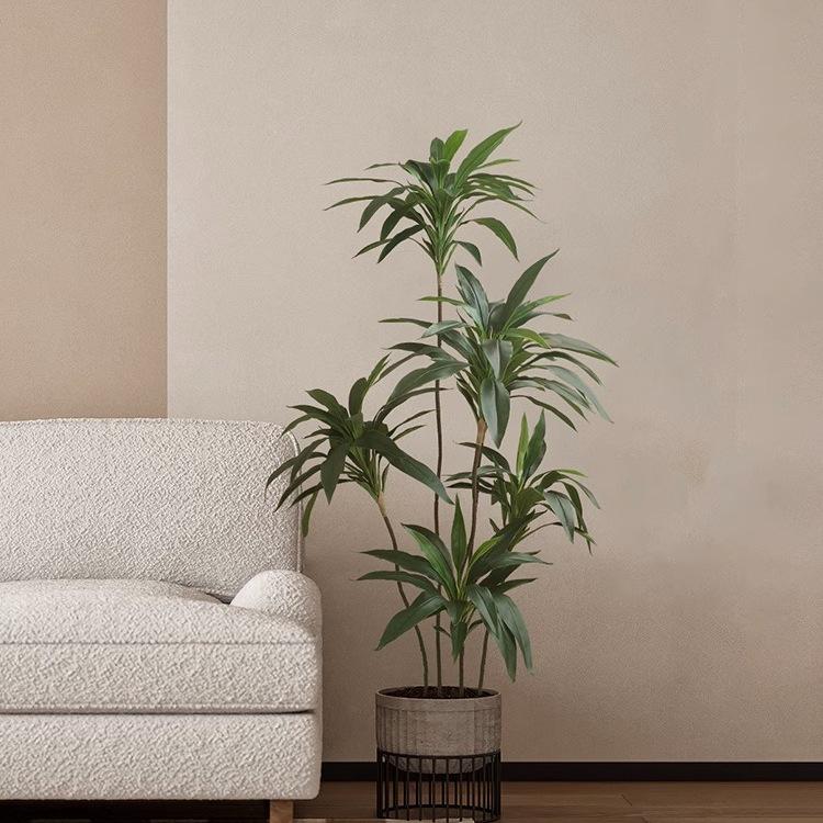 Nordic Style Green Velvet Potted Plant - High-End Indoor Bonsai Decor for Living Room