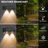 Solar Fence Lights Outdoor,9 Colors RGB Solar Lights for Fence Color Changing Deck Lights for Outside 11 Lighting Modes Waterproof Solar Wall Light