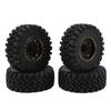 4PCS 1.2in RC Wheel Tires Rubber Brass Rim Superior Traction Enhanced Stability Black for  1/