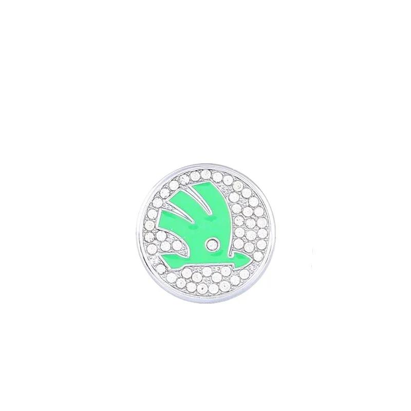 For Skoda Octavia 2 A7 Tour RS Fabia Rapid Kodiaq Superb Kamiq Yeti Karoq Diamond Car One-click Start Button Emblem Decoration HJ1