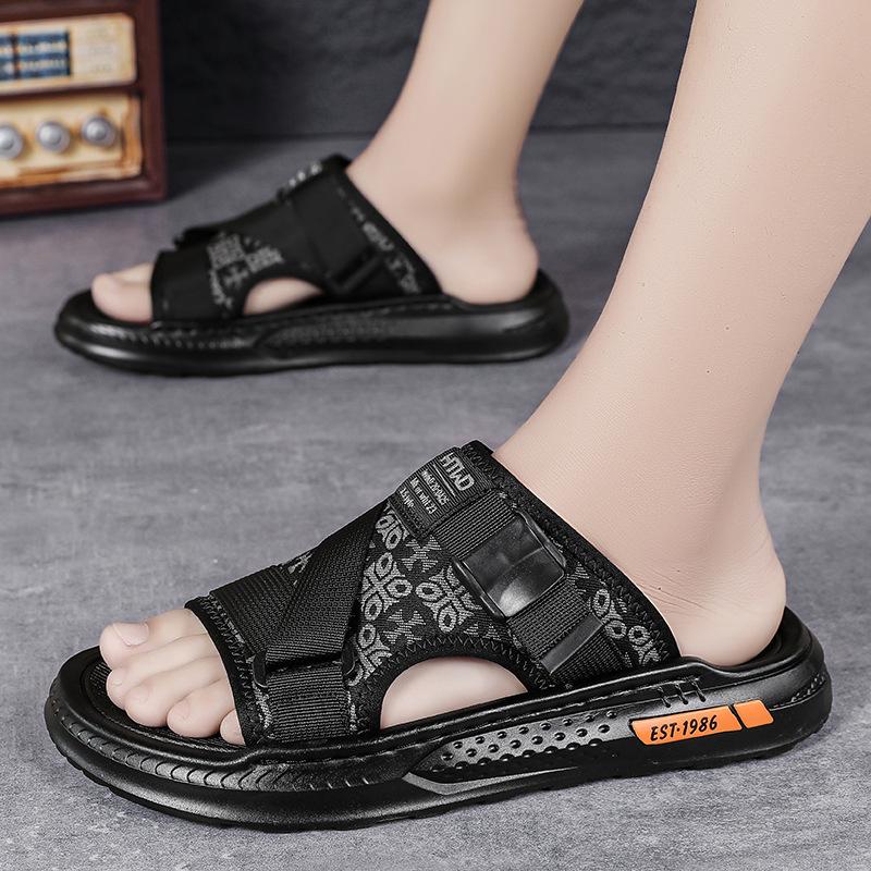 Тапочки мужские 2025 года, новая верхняя одежда, дышащая, нескользящая, повседневная, мужская, для отдыха на море, для прогулок, пляжные, большого размера