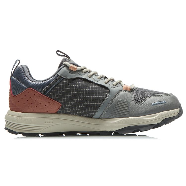 Кроссовки мужские Li Ning с низким верхом, нескользящие, амортизирующие, износостойкие, серые ARDR007-2