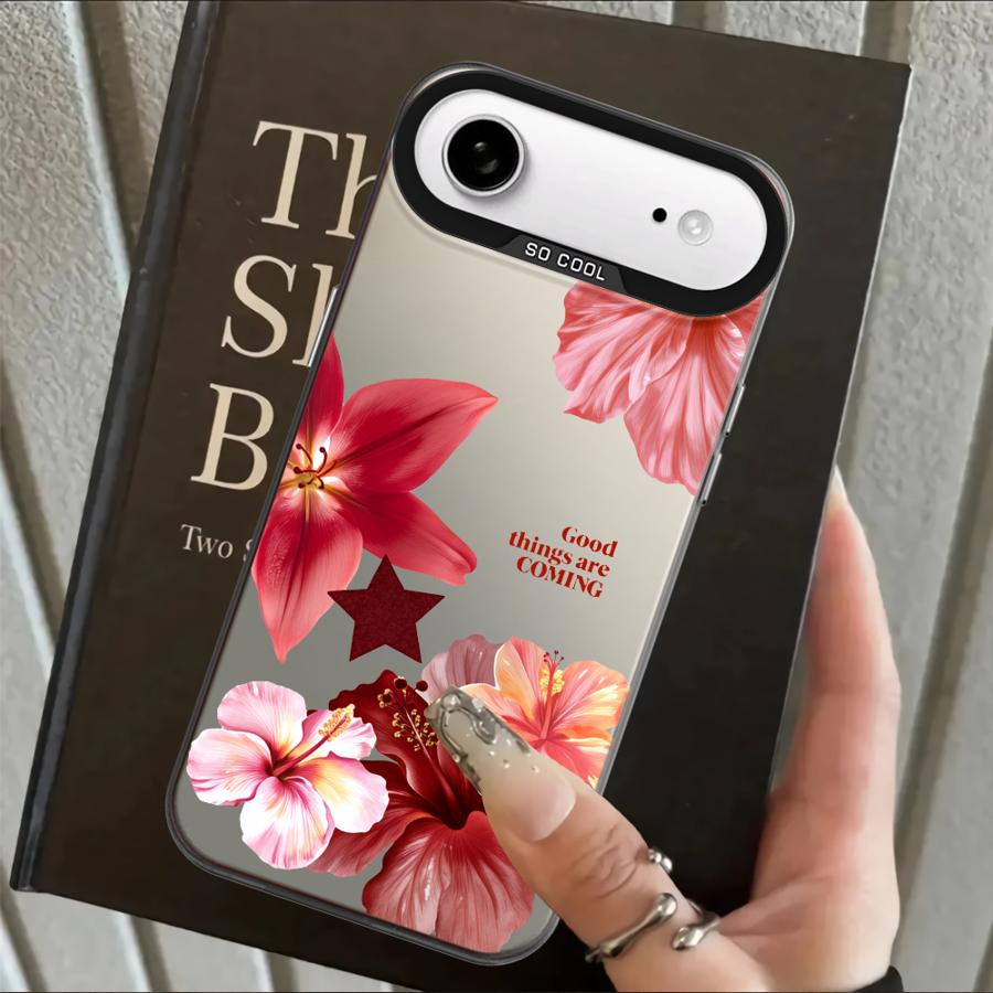 Прозрачный чехол с принтом вишневого цвета для iPhone 17 Pro Max 16 14 11 XR XS 12 13 Pro 15 Plus Air Задняя крышка телефона