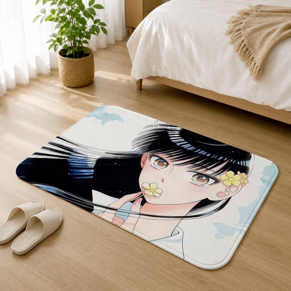 After the Rain Akira T-Tachibana Anti?Slip Floor Mat Short Plush Rug mat Soft Comfortable Machine Washable Home Decor