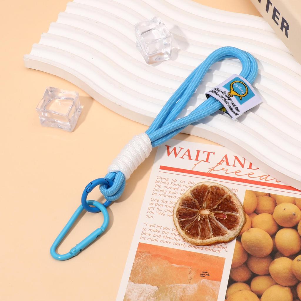 Wrist Style Colorblock Keychain Lanyard: Anti-Lost Short Backpack or Phone Pendant for Men & Women