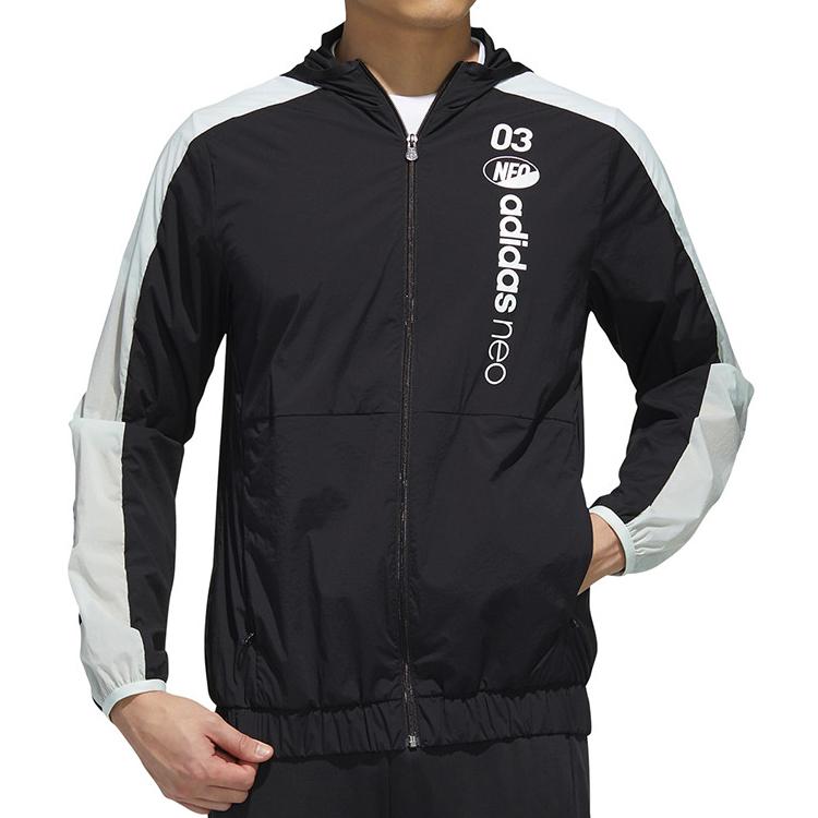 Adidas Neo Jackets Men's Black Hooded Moderate Other GK1515