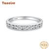 Tancise Classic 925 Sterling Silver  Zircon Ring Ladies Jewelry Wedding Promise Party Gift