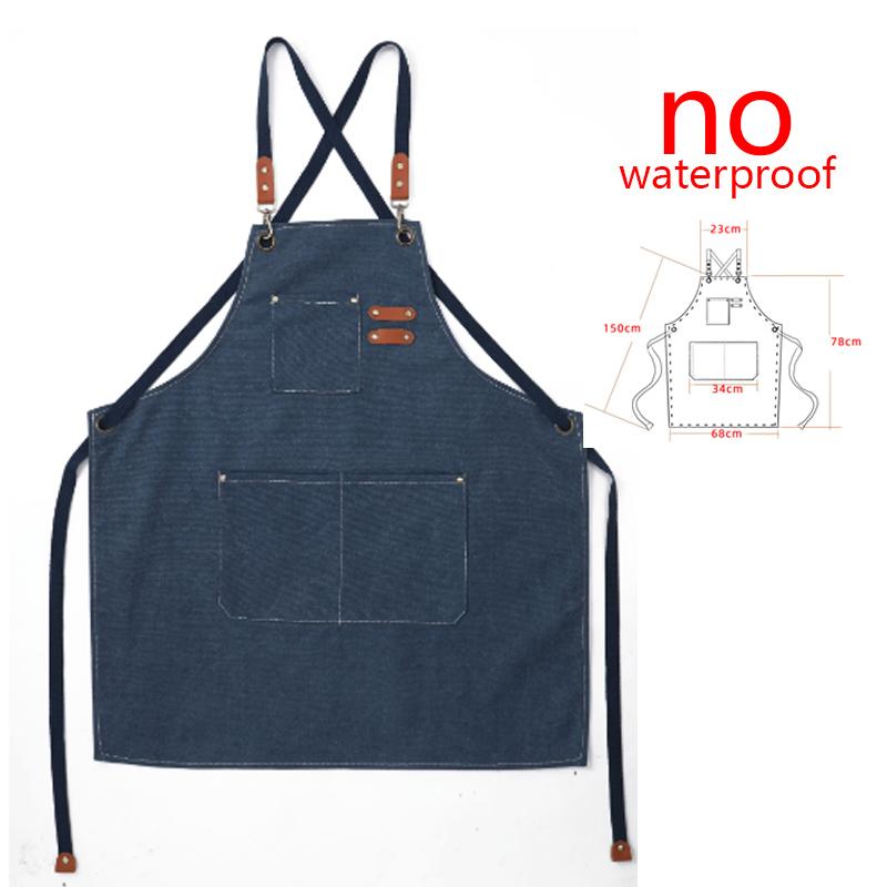 Хлопковый водонепроницаемый масляный холщовый фартук, фартук на талию для кофейни, магазина молочного чая, для дома, кухни, садоводства, работы