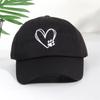 Soft Top Casual Sunshade Baseball Caps All-Match Cute Love Paw Print Wide Brim