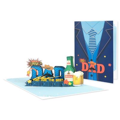 Особая 3D-открытка для папы, ручная работа, 3D-открытка, открытка с надписью DAD, бумажная открытка-поздравление для папы