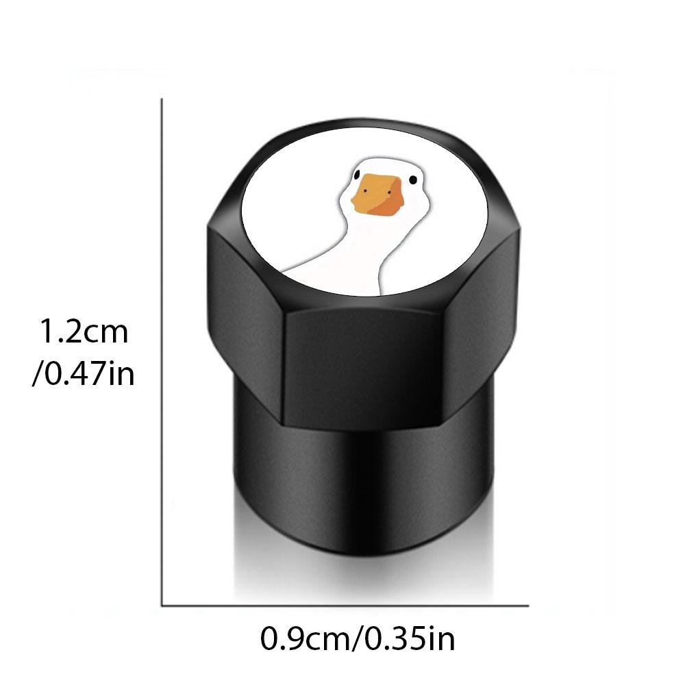4 шт. Универсальные DIY Для Милый Белый Утка Гусь Форма Колпачки Воздушных Клапанов Шин Колеса Автомобиля, Наклейки На Стебли Для Автомобилей Мотоциклов Авто Аксессуары Декор Подарок
