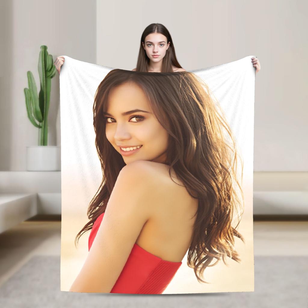 Actor Sofia Carson Plush Blankets Kids Adult Flannel Throw Blanket For Bedroom Warm Design Quality Bedspread Birthday Gift