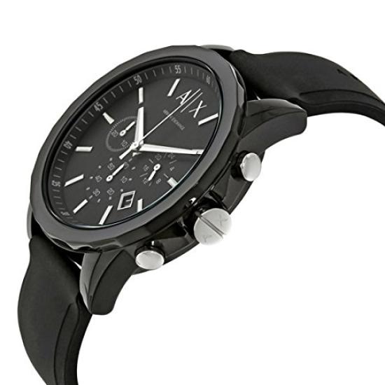 Armani Exchange Pair Watch Active Chronograph Black Rubber AX1326AX1326 с футляром для хранения [предмет]