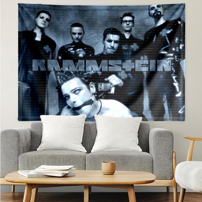 Гобелен с узором Rammstein Настенный подвесной Постельное покрывало в стиле бохо для спальни гостиной общежития Декор для стен дома 1013205