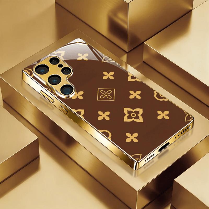 Чехол для телефона с узором из монограмм класса люкс s26 ultra case s25 ultra case стекло для Samsung Galaxy S26 S25 S24 S23 S22FE Ultra Plus