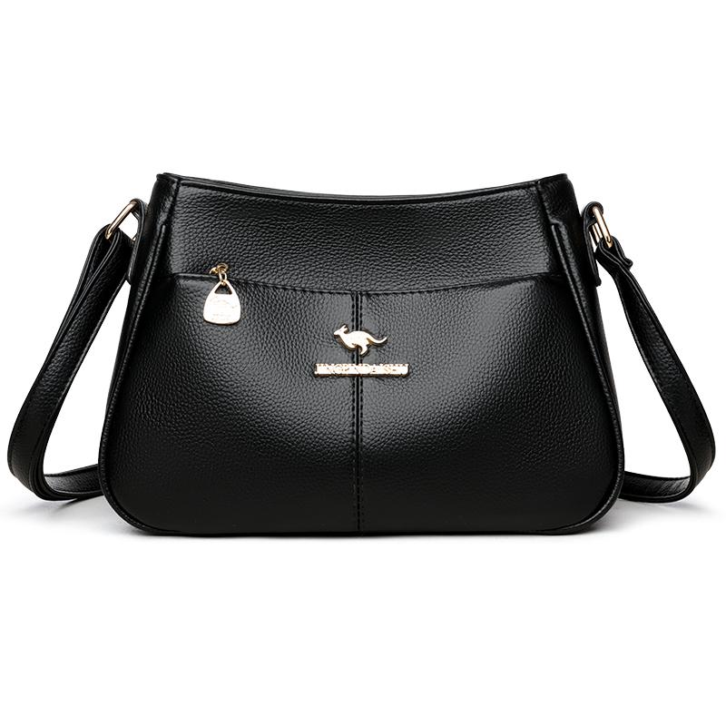 Женская сумка из мягкой кожи, сумка через плечо, большая вместимость, сумка через плечо