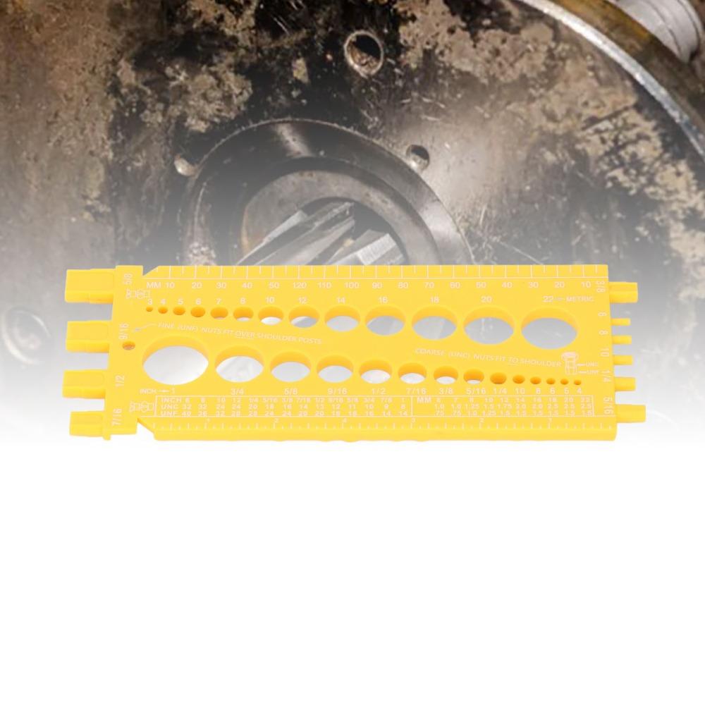 Millimeter Scale Bolt Measuring Tool Inch Scale Nut Bolt Gauge Bolt Thread Gauge Carpentry Use