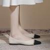 Splicing Color Pearl Pointed Toe Woman Flats Promotion Spring and Autumn Chic Point Comfortable Elegant Slip-on Shoes for Women